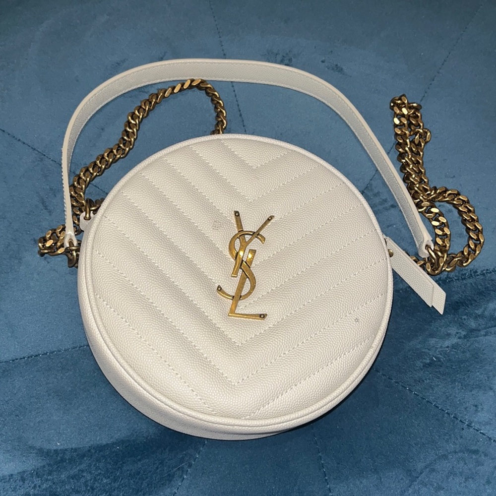 Saint Laurent Round Matelasse Camera Bag
